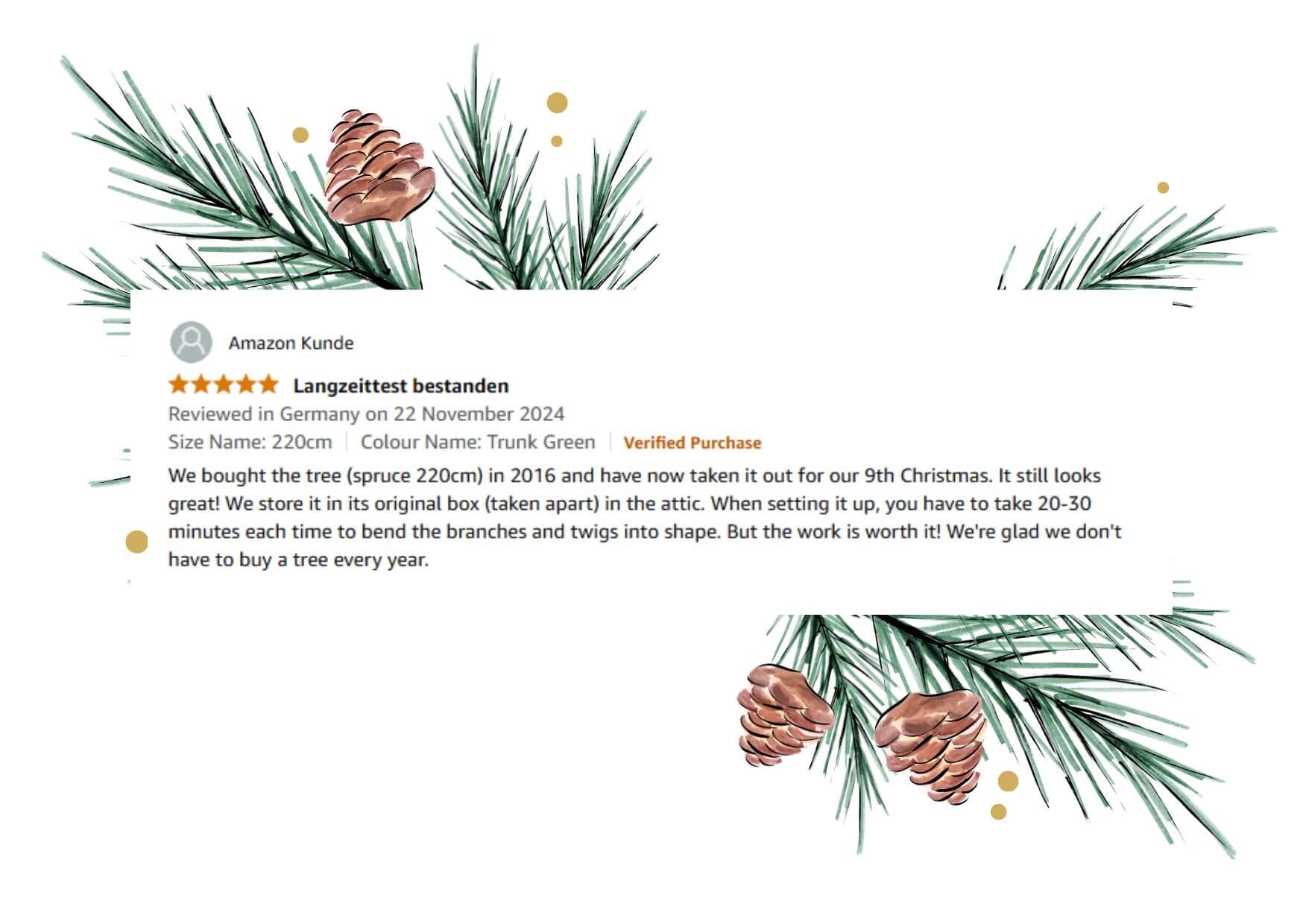 Review of FairyTrees FT01 artificial Christmas tree on Amazon