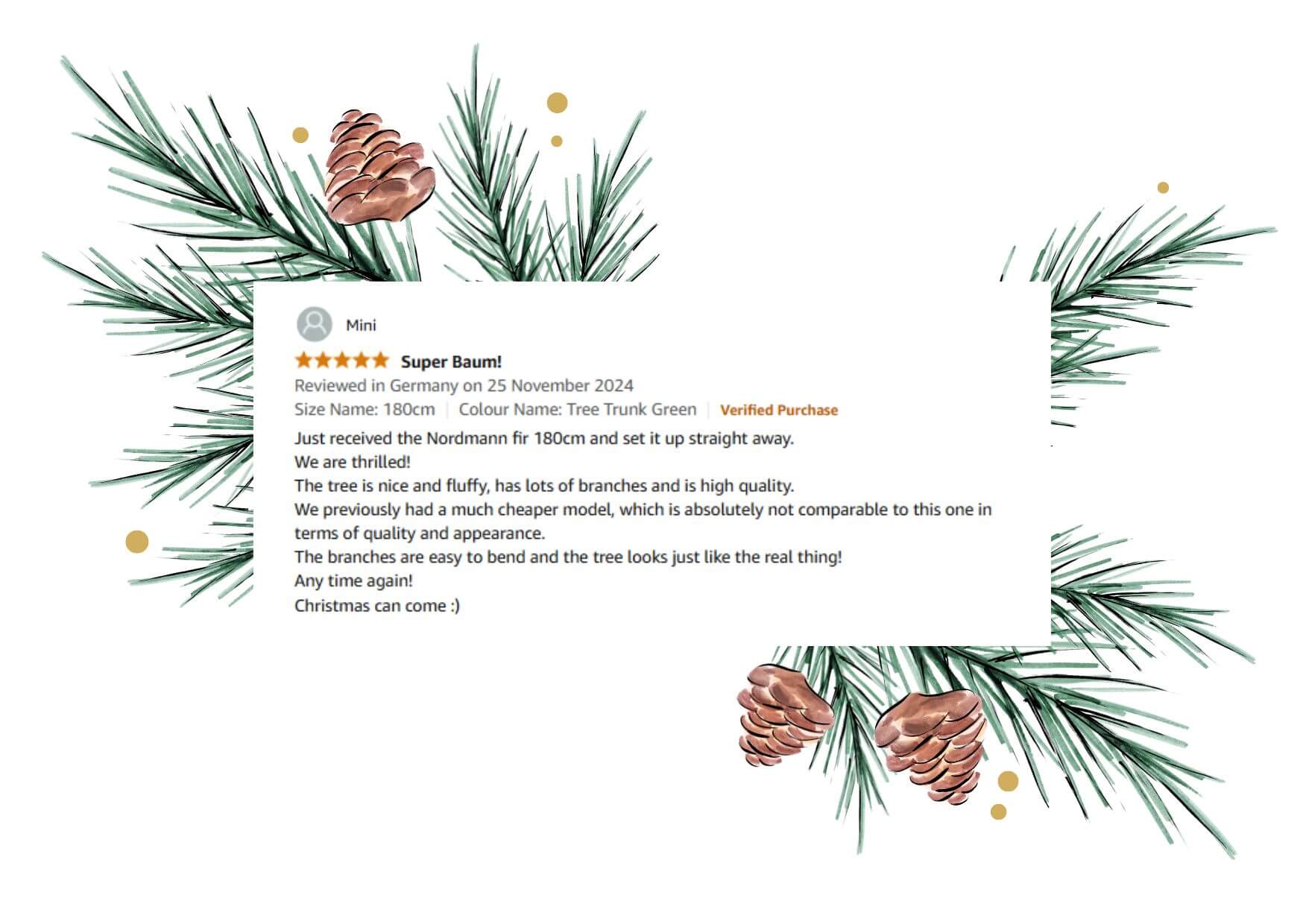 Review of FairyTrees FT14 artificial Christmas tree on Amazon