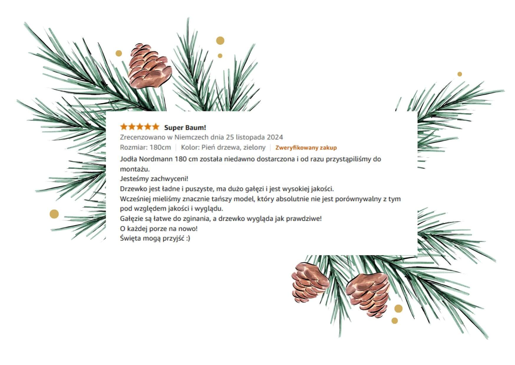 Opinia o choince sztucznej FairyTrees FT14 w serwisie Amazon